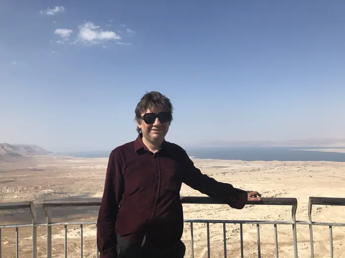 Above the Dead Sea, looking out from the heights of Masada.